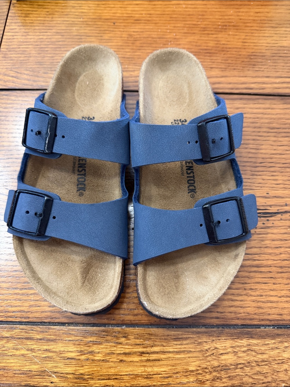 Birkenstock Kids Two-Strap Sandal in Navy Blue
